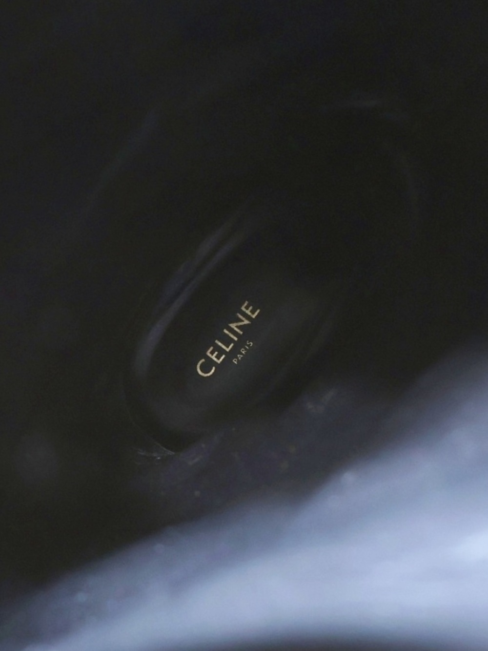 Celine folco black leather boots with shearling Sherpa lining 35 otk - Picture 6 of 7